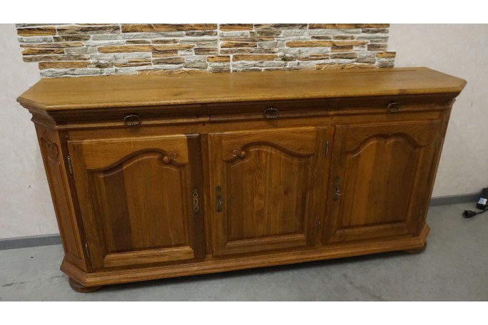 KOMODA DĘBOWA 3 DRZWIOWA LITY DĄB SZER. 199 CM