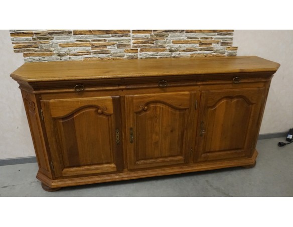 KOMODA DĘBOWA 3 DRZWIOWA LITY DĄB SZER. 199 CM