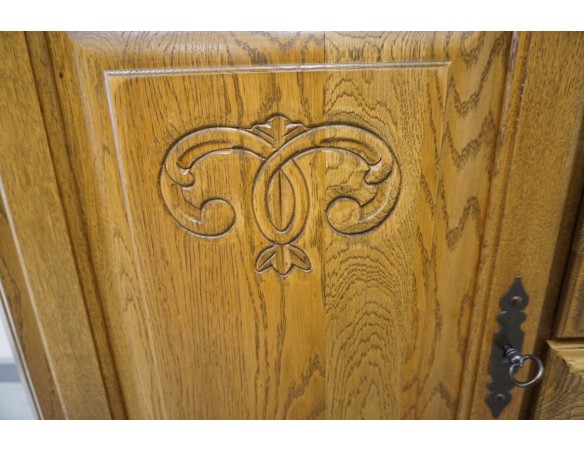 WITYRNA Z KOMODĄ DĘBOWA SZER. 160 CM