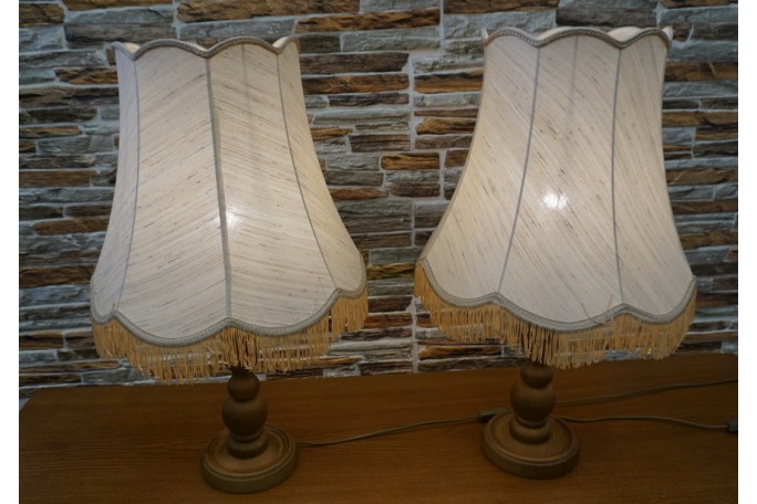 LAMPA STOJĄCA DĘBOWA 40/40 CM 2 SZT. KOMPLET