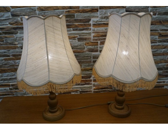 LAMPA STOJĄCA DĘBOWA 40/40 CM 2 SZT. KOMPLET