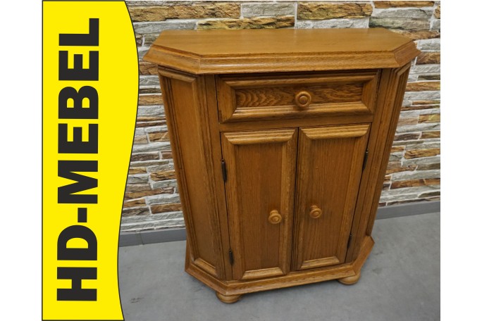 KOMÓDKA DĘBOWA 2 DRZWIOWA KONSOLA SZAFKA SZER. 66 CM