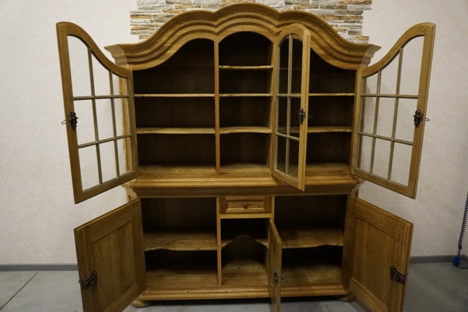 WITRYNA Z KOMODĄ LITY DĄB SZER. 185 CM