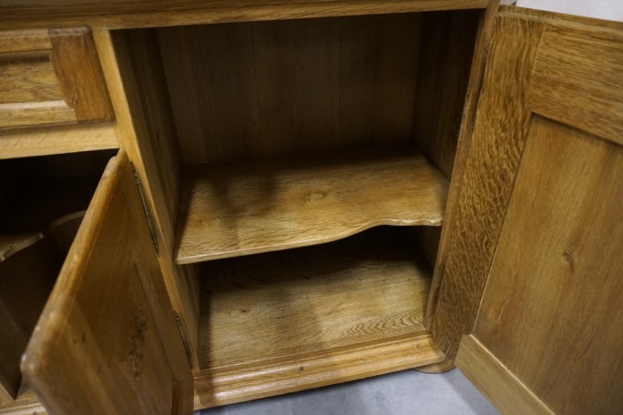 WITRYNA Z KOMODĄ LITY DĄB SZER. 185 CM