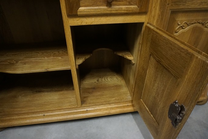 WITRYNA Z KOMODĄ LITY DĄB SZER. 185 CM