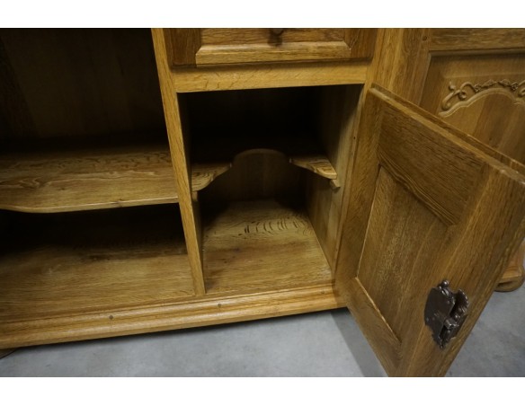 WITRYNA Z KOMODĄ LITY DĄB SZER. 185 CM