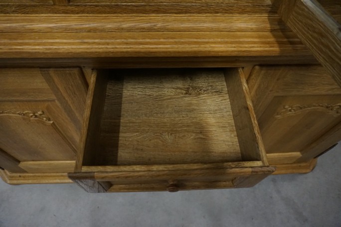 WITRYNA Z KOMODĄ LITY DĄB SZER. 185 CM