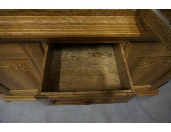 WITRYNA Z KOMODĄ LITY DĄB SZER. 185 CM