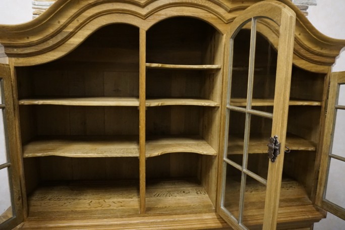 WITRYNA Z KOMODĄ LITY DĄB SZER. 185 CM