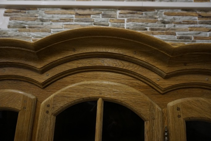 WITRYNA Z KOMODĄ LITY DĄB SZER. 185 CM