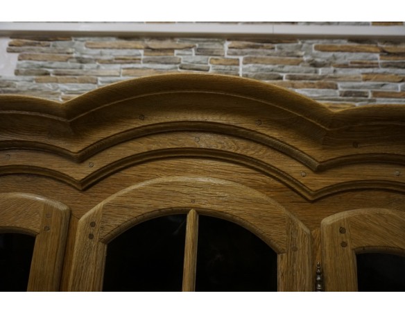 WITRYNA Z KOMODĄ LITY DĄB SZER. 185 CM