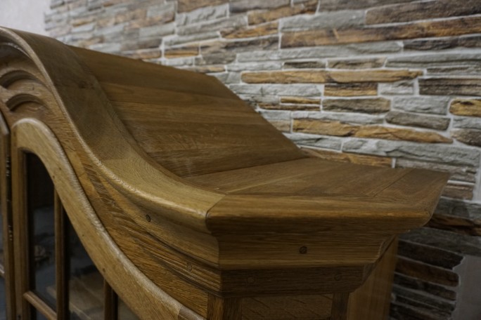 WITRYNA Z KOMODĄ LITY DĄB SZER. 185 CM