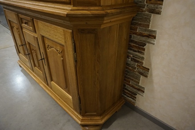 WITRYNA Z KOMODĄ LITY DĄB SZER. 185 CM