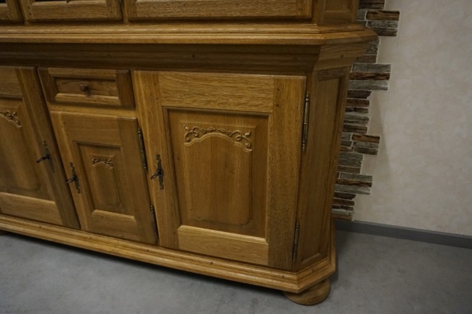 WITRYNA Z KOMODĄ LITY DĄB SZER. 185 CM