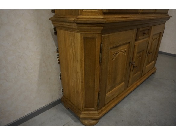 WITRYNA Z KOMODĄ LITY DĄB SZER. 185 CM