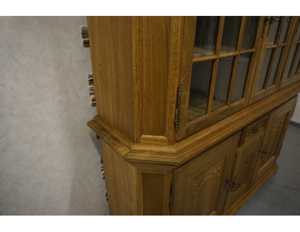 WITRYNA Z KOMODĄ LITY DĄB SZER. 185 CM