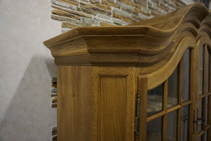 WITRYNA Z KOMODĄ LITY DĄB SZER. 185 CM