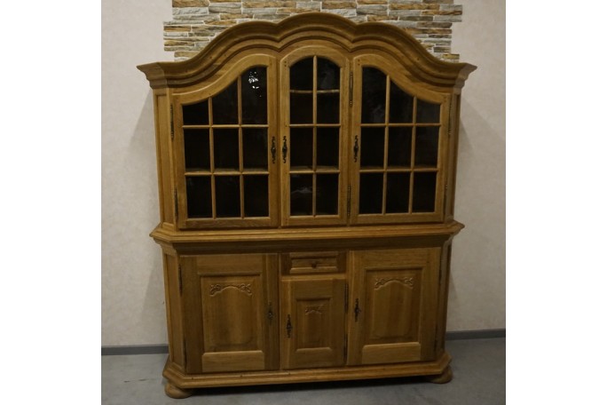 WITRYNA Z KOMODĄ LITY DĄB SZER. 185 CM