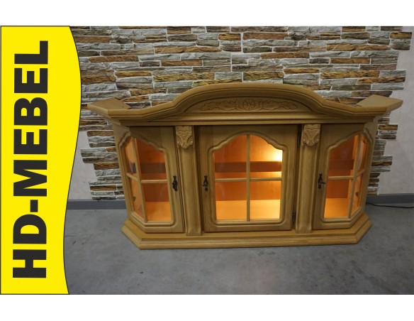 WITRYNKA WISZĄCA JASNY DĄB PODŚWIETLANA SZER. 145 CM