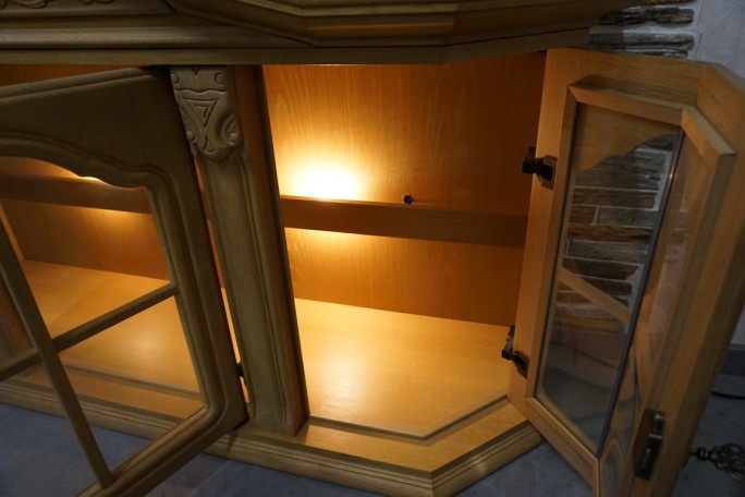 WITRYNKA WISZĄCA JASNY DĄB PODŚWIETLANA SZER....