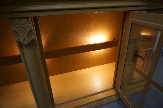 WITRYNKA WISZĄCA JASNY DĄB PODŚWIETLANA SZER....