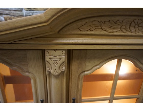 WITRYNKA WISZĄCA JASNY DĄB PODŚWIETLANA SZER. 145 CM