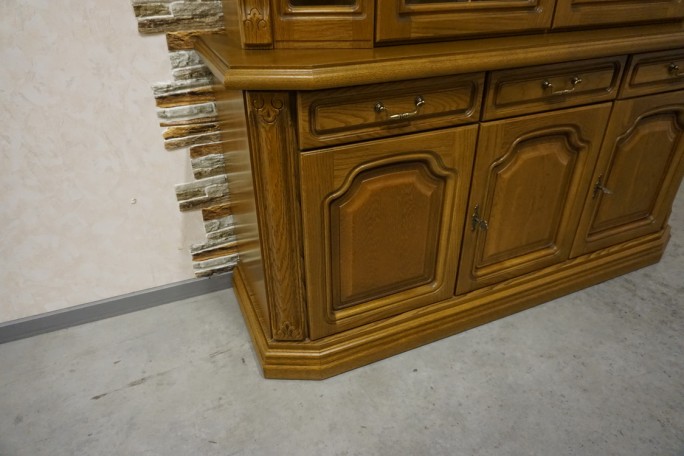 WITRYNA Z KOMODĄ DĘBOWA PODŚWIETLANA 5 DRZWIOWA...