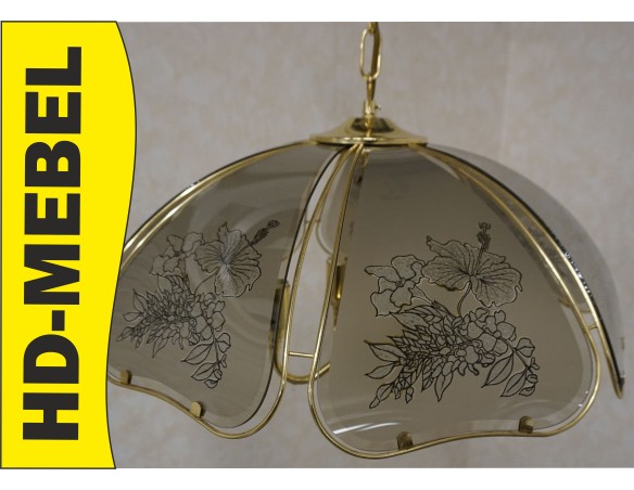 WISZĄCY ŻYRANDOL SZKLANY KLOSZ GWINT E14 55/55 CM