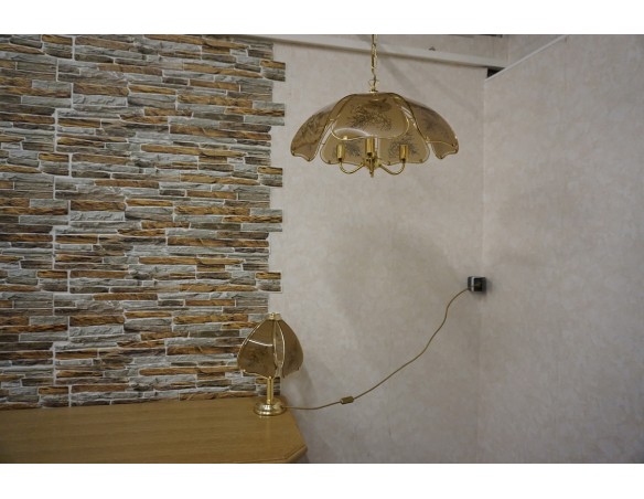 LAMPKA BIURKOWA SZKLANY KLOSZ 21/21 CM GWINT E24