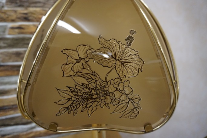 LAMPKA BIURKOWA SZKLANY KLOSZ 21/21 CM GWINT E24