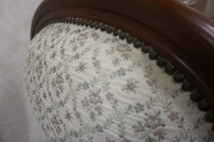 FOTEL STYL LUDWIK FILIP  SZER. 62 CM