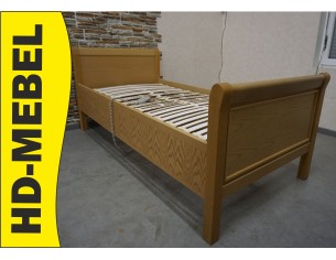 ŁÓŻKO DĄB JASNY Z ELEKTRYCZNYM STELAŻEM 90x190