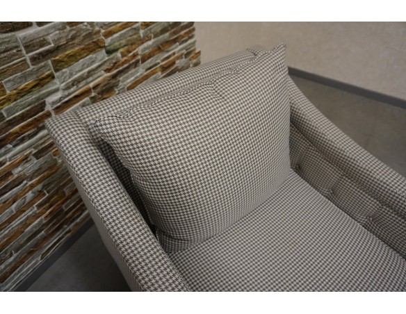 FOTEL DUŻY JASNY MATERIAŁOWY SZER. 82 CM