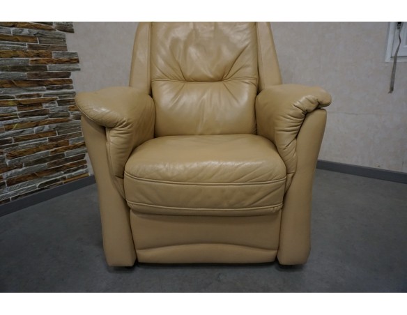 FOTEL ELEKTRYCZNY NA PILOTA SKÓRA NATURALNA POMOC WSTAWANIA 3w1