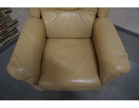 FOTEL ELEKTRYCZNY NA PILOTA SKÓRA NATURALNA POMOC WSTAWANIA 3w1