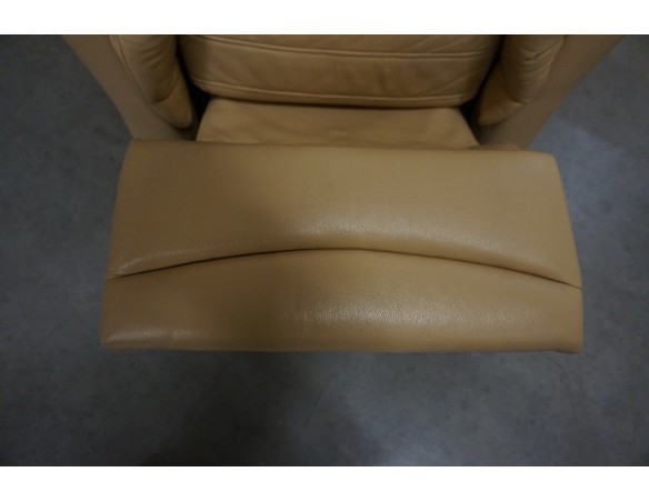 FOTEL ELEKTRYCZNY NA PILOTA SKÓRA NATURALNA POMOC WSTAWANIA 3w1