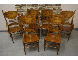 KRZESŁA DĘBOWE W STYLU AMERYKAŃSKIM 6 SZTUK 2