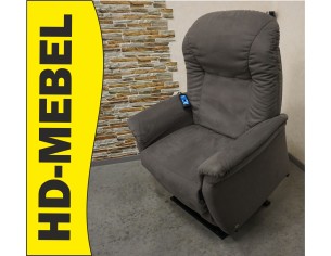 FOTEL ELEKTRYCZNY XXL HUKLA CUMULUS NA PILOTA FUNKCJA POMOCY WSTAWANIA 3w1