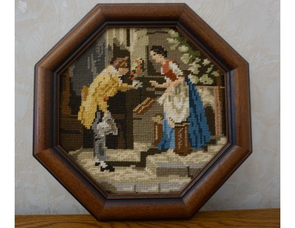 OBRAZEK GOBELIN OŚMIOKĄTNY 32/32 CM