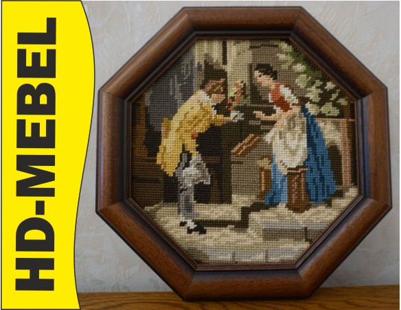 OBRAZEK GOBELIN OŚMIOKĄTNY 32/32 CM