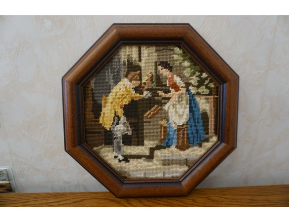 OBRAZEK GOBELIN OŚMIOKĄTNY 32/32 CM