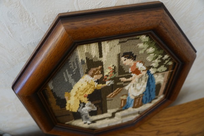 OBRAZEK GOBELIN OŚMIOKĄTNY 32/32 CM