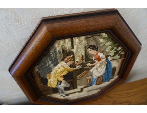 OBRAZEK GOBELIN OŚMIOKĄTNY 32/32 CM