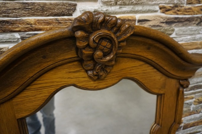 LUSTRO W DĘBOWEJ RAMIE SZER. 80 CM