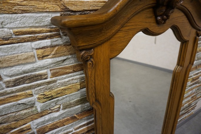 LUSTRO W DĘBOWEJ RAMIE SZER. 80 CM