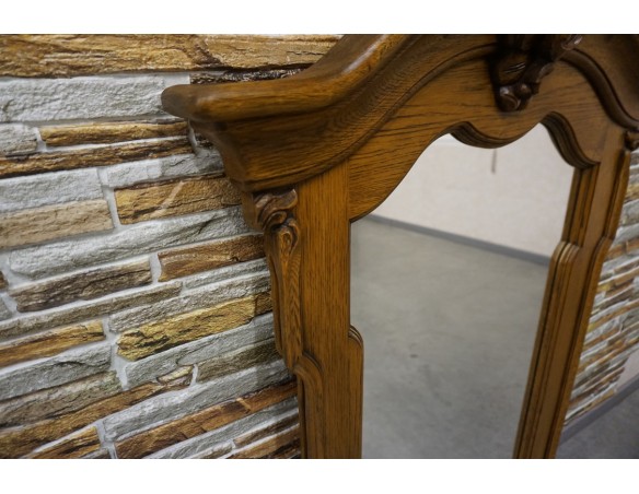 LUSTRO W DĘBOWEJ RAMIE SZER. 80 CM