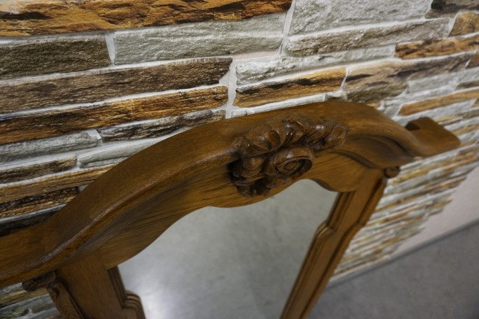 LUSTRO W DĘBOWEJ RAMIE SZER. 80 CM