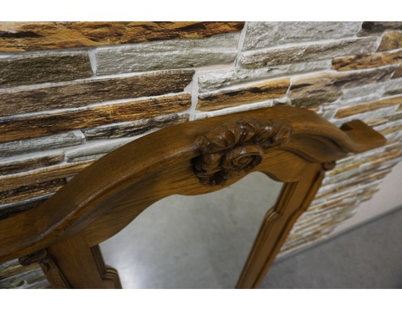 LUSTRO W DĘBOWEJ RAMIE SZER. 80 CM