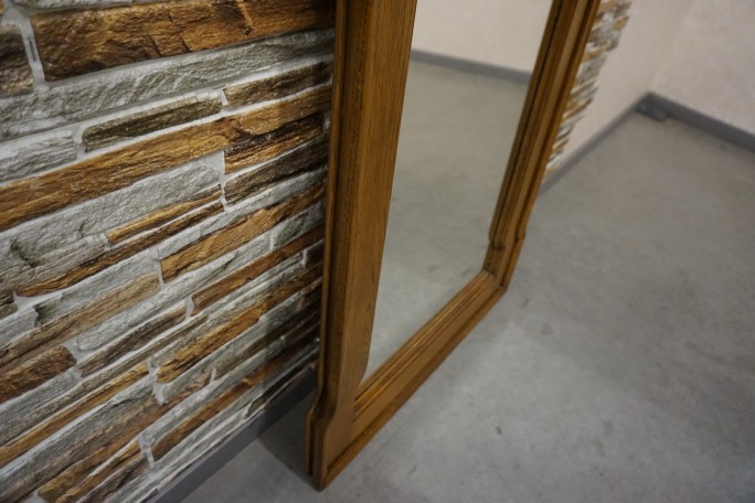 LUSTRO W DĘBOWEJ RAMIE SZER. 80 CM