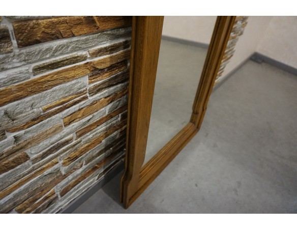 LUSTRO W DĘBOWEJ RAMIE SZER. 80 CM